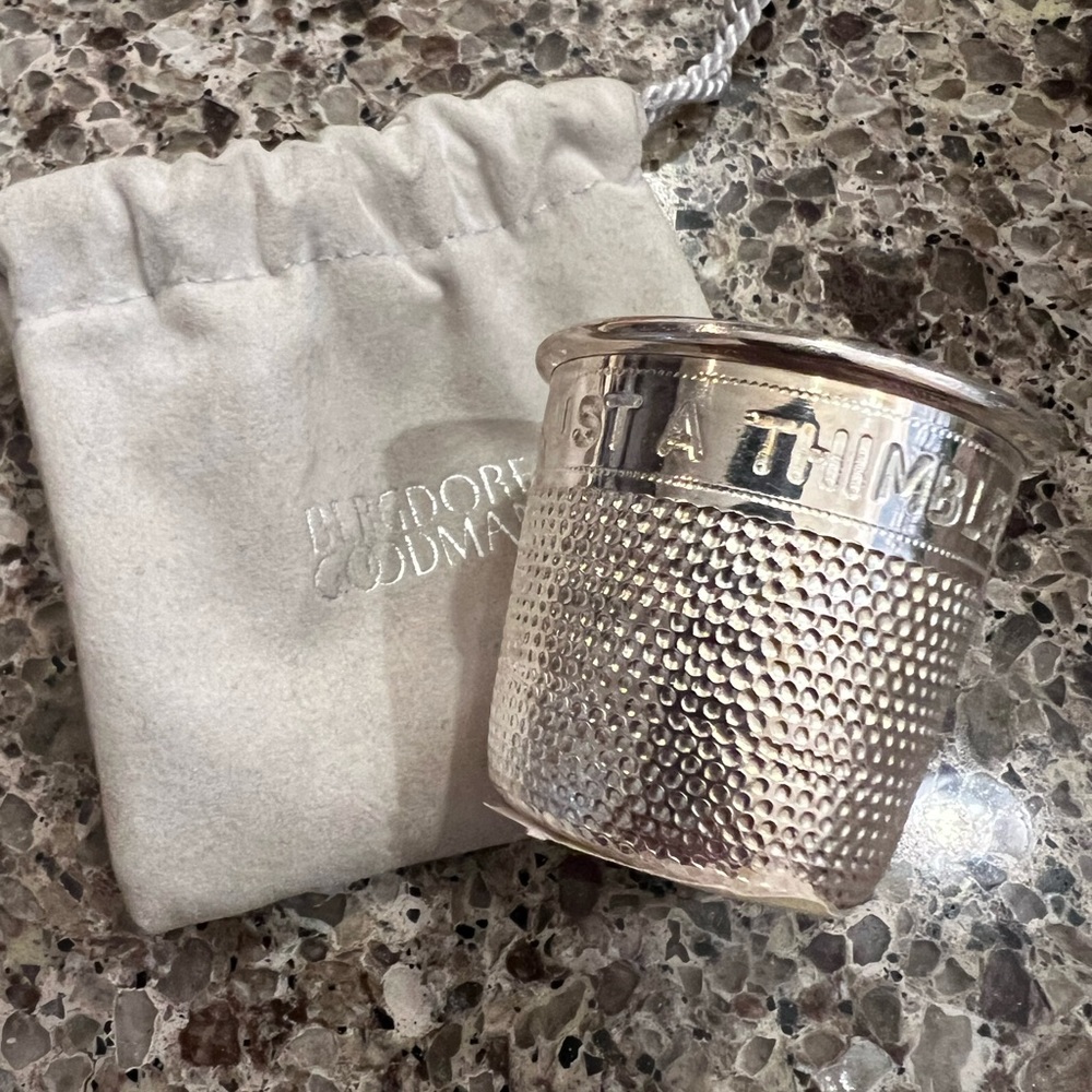 NWT Bergdorf Goodman RHV&Co Just a Thimblefull Silverplate Jigger